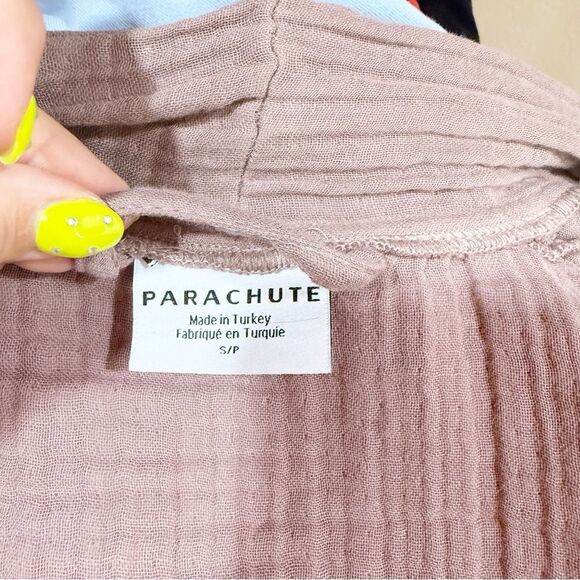 Parachute Organic Cotton Gauzy Brown Midi Robe Small - Picture 10 of 11